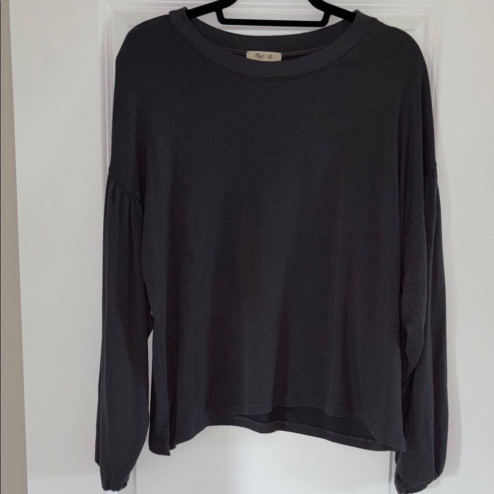 Madewell Black Relaxed Long Sleeve Hoodie